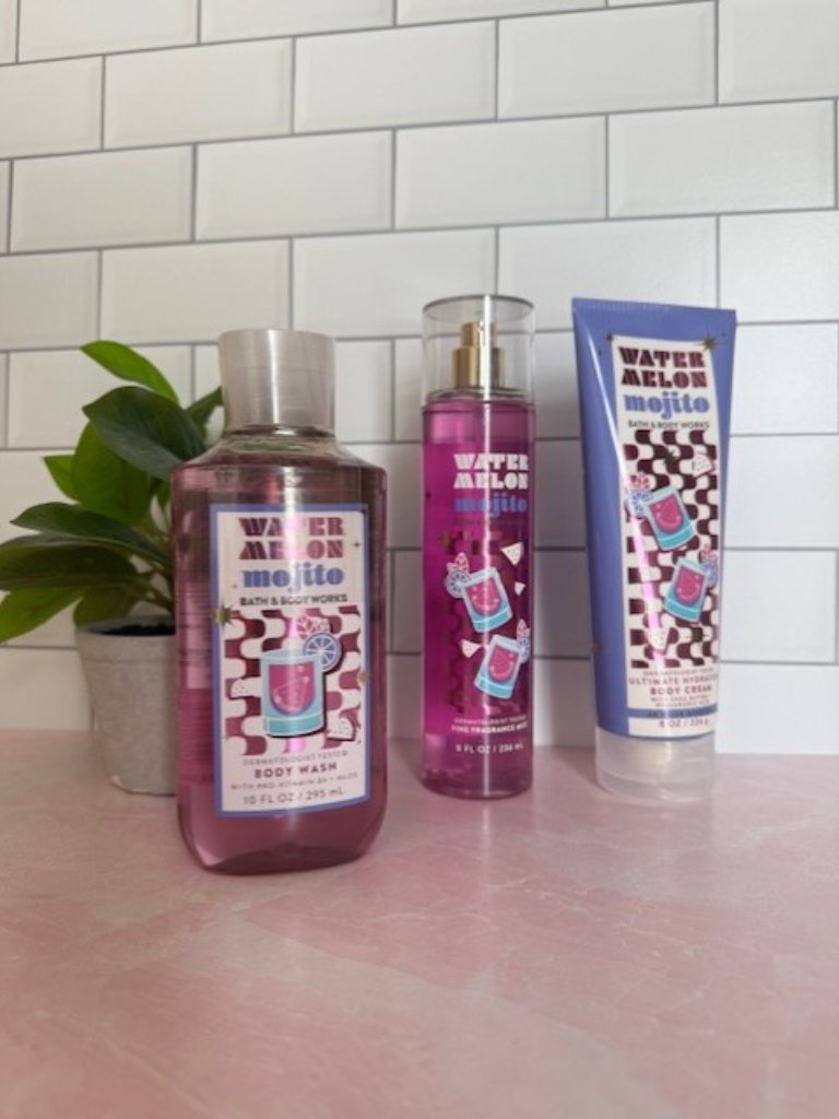 Bath And Body Works Watermelon Mojito  Bath Gel And Lotion Set